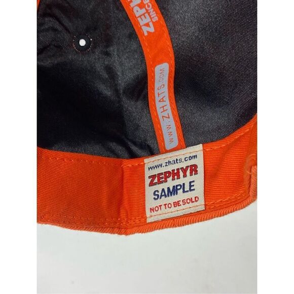Zephyr Lacer Collection Headwear Snapback Hat Cap Adult One Size Orange Black BL - Picture 8 of 8